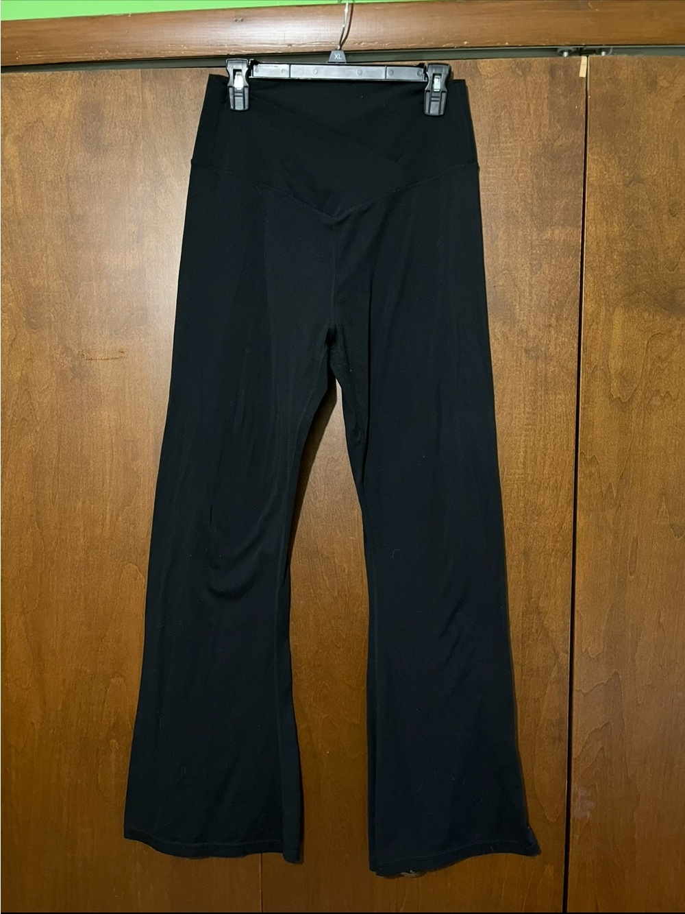 Cross over flared leggings